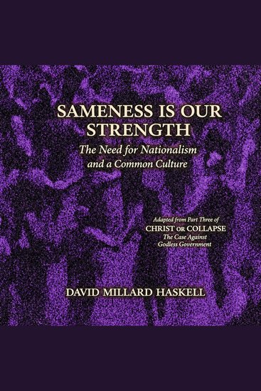 Sameness is Our Strength - The Need for Nationalism and a Common Culture - cover
