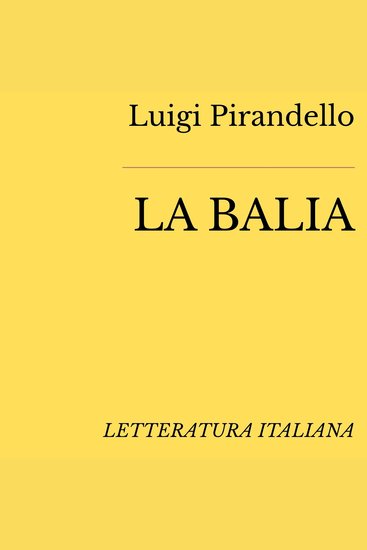 La balia - cover