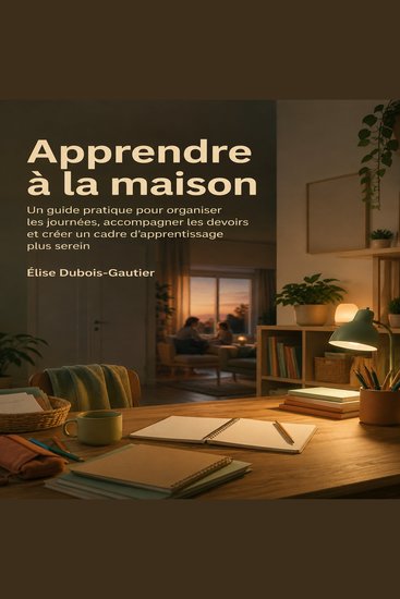 Apprendre à la maison - Un guide pratique pour organiser les journées accompagner les devoirs et créer un cadre d’apprentissage plus serein - cover