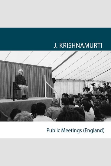 Brockwood Park 1969 - Public Talk 3 - Knowing what love is - cover