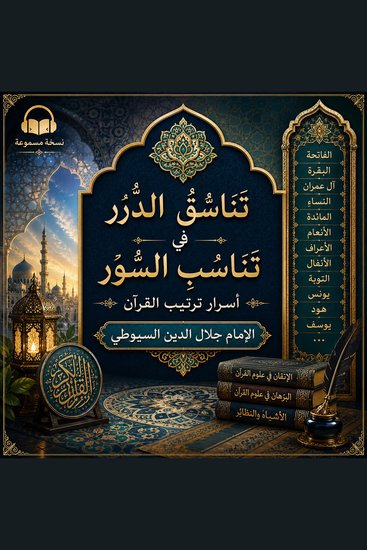 أسرار ترتيب القرآن - تناسق الدرر في تناسب السور - cover