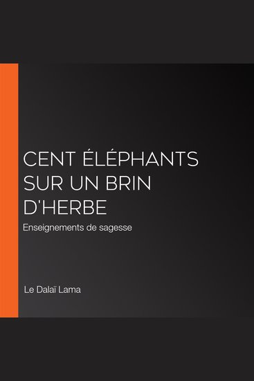 Cent éléphants sur un brin d'herbe - Enseignements de sagesse - cover