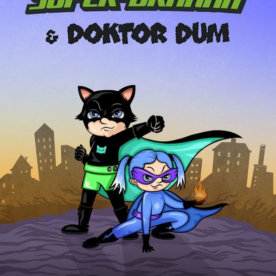 Super-Bråkan och doktor Dum - cover