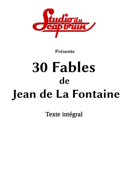 30 Fables de Jean de La Fontaine - cover