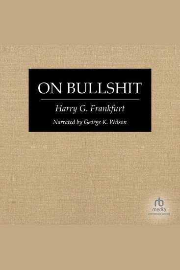 On Bullshit - cover