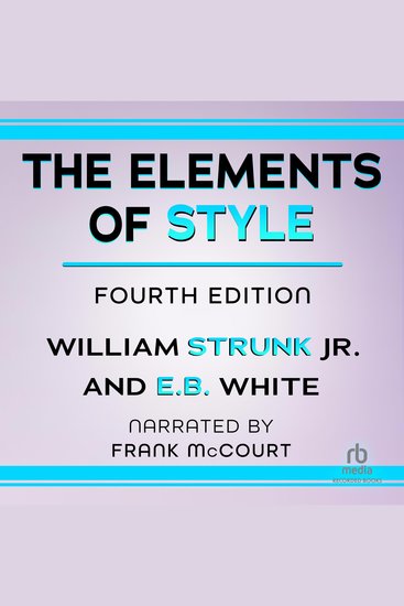 The Elements of Style - cover