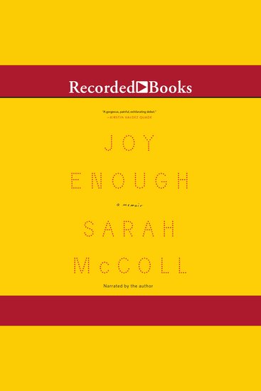 Joy Enough - A Memoir - cover