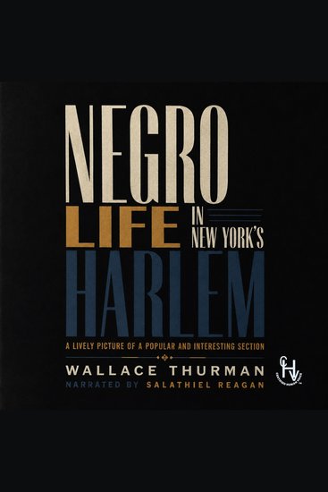 Negro Life In New York's Harlem - cover