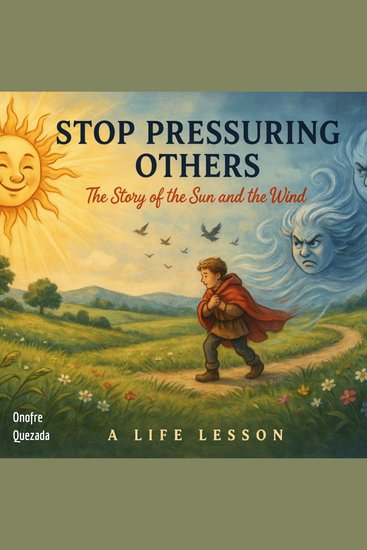 Stop pressuring others The story of the sun and the wind Life lesson - cover