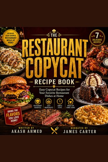 The Restaurant Copycat Recipe Book - Easy Copycat Recipes for Your Favorite Restaurant Dishes at Home - cover