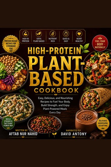 High-Protein Plant-Based Cookbook - Easy Delicious and Nourishing Recipes to Fuel Your Body Build Strength and Enjoy Plant-Powered Meals Every Day - cover
