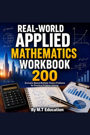 Real-World Applied Mathematics Workbook - 200 Scenario-Based Multiple-Choice Problems for Practical Problem Solving - cover