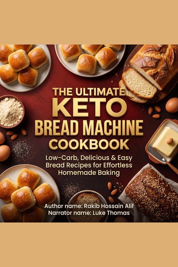 The Ultimate Keto Bread Machine Cookbook - Low-Carb Delicious & Easy Bread Recipes for Effortless Homemade Baking - cover