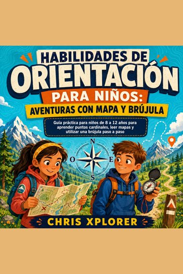 Habilidades de orientación para niños: Aventuras con mapa y brújula - Guía práctica para niños de 8 a 12 años para aprender puntos cardinales leer mapas y utilizar una brújula paso a paso - cover