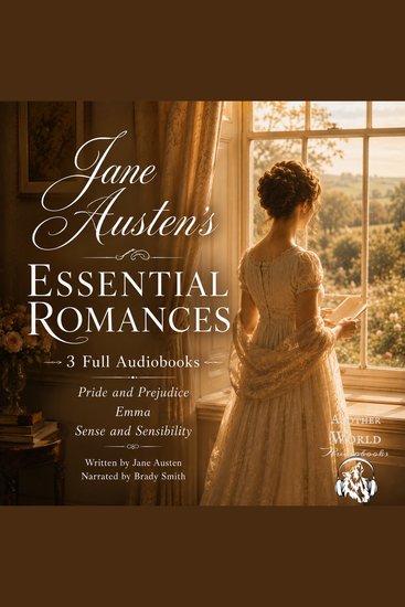Jane Austen's Essential Romances - 3 Full Audiobooks (Emma Sense and Sensibility and Pride and Prejudice) - cover