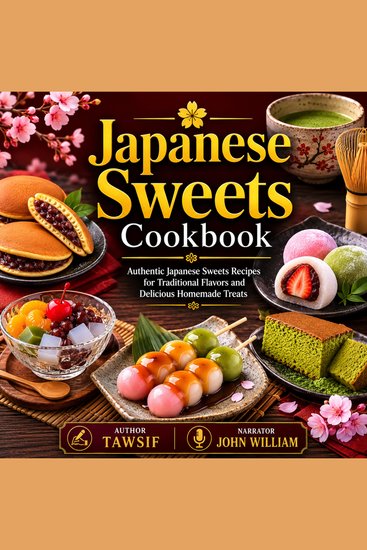 Japanese Sweets Cookbook - Authentic Japanese Sweets Recipes for Traditional Flavors and Delicious Homemade Treats - cover