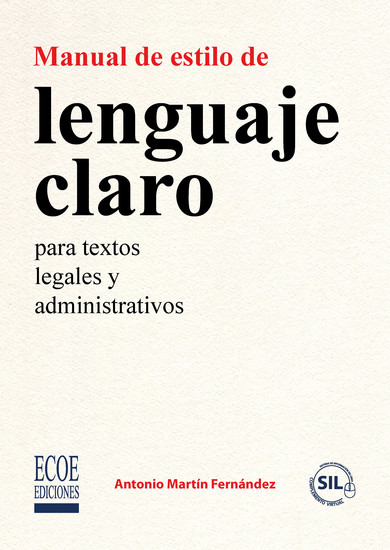 Manual de estilo de lenguaje claro para textos legales y administrativos - cover