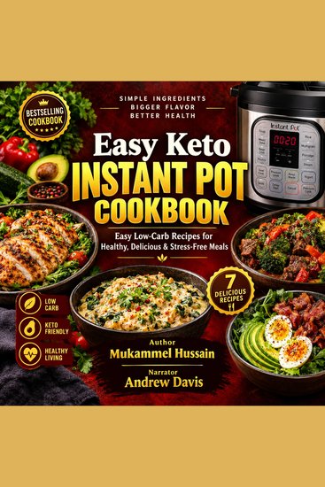 Easy Keto Instant Pot Cookbook - Easy Low-Carb Recipes for Healthy Delicious & Stress-Free Meals - cover