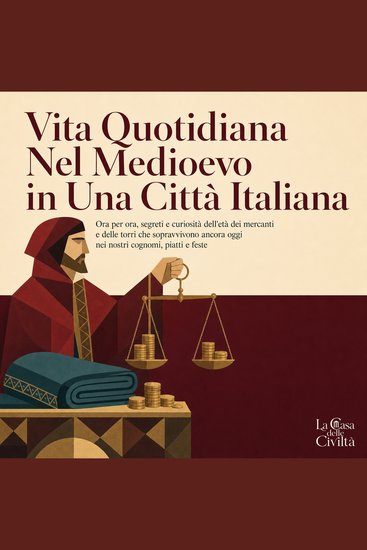Vita Quotidiana Nel Medioevo in Una Città Italiana - Ora per Ora Segreti E Curiosità Dell'età Dei Mercanti E Delle Torri Che Sopravvivono Ancora Oggi Nei Nostri Cognomi Piatti E Feste - cover