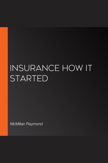 Insurance How It Started - cover
