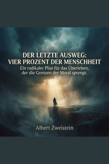 Der letzte Ausweg: Vier Prozent der Menschheit - Ein radikaler Plan für das Überleben der die Grenzen der Moral sprengt - cover