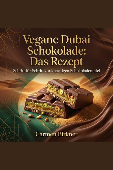 Vegane Dubai Schokolade: Das Rezept - Schritt für Schritt zur knackigen Schokoladentafel - cover