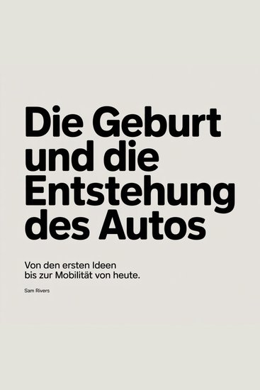 Die Geburt und die Entstehung des Autos - Von den ersten Ideen bis zur Mobilität von heute - cover