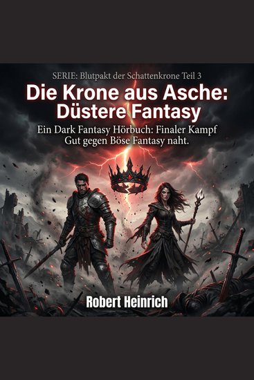 Die Krone aus Asche: Düstere Fantasy - Ein Dark Fantasy Hörbuch: Finaler Kampf Gut gegen Böse Fantasy naht - cover