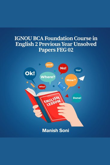 IGNOU BCA Foundation Course in English 2 Previous Year Unsolved Papers FEG 02 - cover