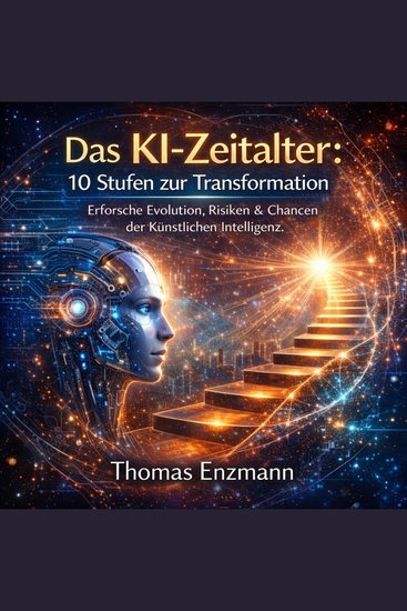 Das KI-Zeitalter - 10 Stufen zur Transformation - Erforsche Evolution Risiken & Chancen der Künstlichen Intelligenz - cover