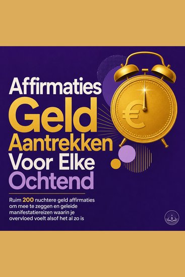 Affirmaties Geld Aantrekken Voor Elke Ochtend - Ruim 200 Nuchtere Geld Affirmaties Om Mee Te Zeggen En Geleide Manifestatiereizen Waarin Je Overvloed Voelt Alsof Het Al Zo Is - cover