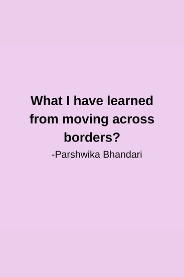What I have learned from moving across borders? - based on my personal experience - cover