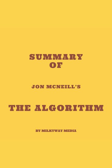 Summary of Jon McNeill's The Algorithm - cover