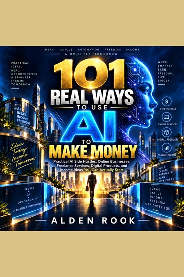 101 Real Ways To Use AI To Make Money - Practical AI Side Hustles Online Businesses Freelance Services Digital Products and Income Ideas You Can Actually Start - cover
