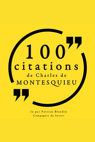 100 citations de Charles de Montesquieu - cover