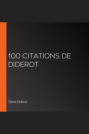 100 citations de Diderot - cover