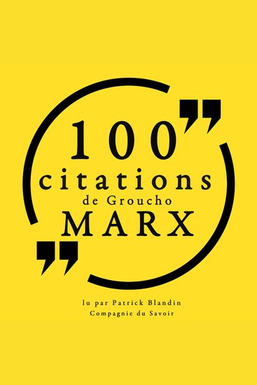 100 citations de Groucho Marx - cover