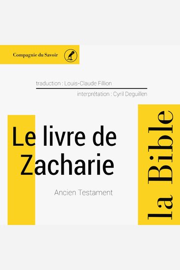 Le Livre de Zacharie - unabridged - cover