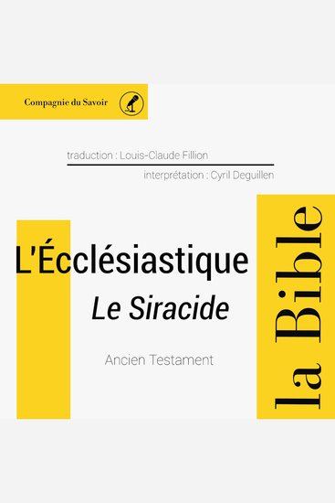 L'Écclésiastique - Le Siracide - unabridged - cover