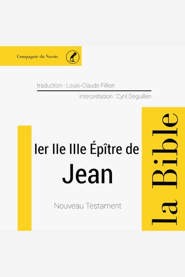 Première Deuxième et Troisième épître de Jean - cover