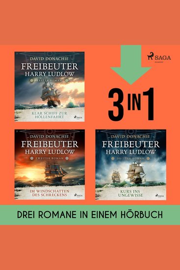 Klar Schiff zur Höllenfahrt Im Windschatten des Schreckens & Kurs ins Ungewisse - Drei Thriller in einem Sammelband | Freibeuter Harry Ludlow 1–3 - cover