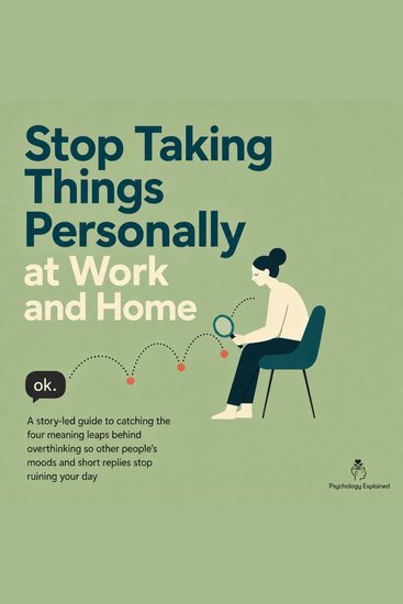 Stop Taking Things Personally at Work and Home - A Story Led Guide to Catching the Four Meaning Leaps Behind Overthinking so Other People's Moods and Short Replies Stop Ruining Your Day - cover