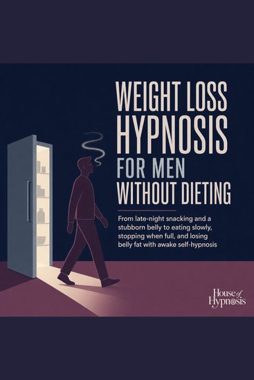 Weight Loss Hypnosis for Men Without Dieting - From Late Night Snacking and a Stubborn Belly to Eating Slowly Stopping When Full and Losing Belly Fat with Awake Self Hypnosis - cover