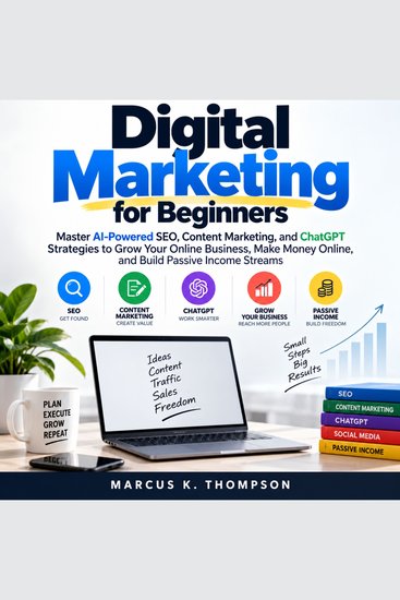 Digital Marketing for Beginners - Master AI-Powered SEO Content Marketing and ChatGPT Strategies to Grow Your Online Business Make Money Online and Build Passive Income Streams - cover