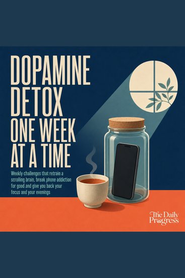Dopamine Detox One Week at a Time - Weekly Challenges That Retrain a Scrolling Brain Break Phone Addiction for Good and Give You Back Your Focus and Your Evenings - cover