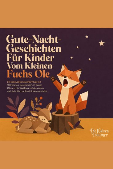 Gute Nacht Geschichten Für Kinder Vom Kleinen Fuchs Ole - Ein Liebevolles Einschlafritual Mit 10 Minuten Geschichten in Denen Ole Und Die Waldtiere Müde Werden Und Dein Kind Sanft Mit Ihnen Einschläft - cover