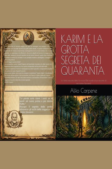 KARIM E LA GROTTA SEGRETA DEI QUARANTA - La Verità nascosta dietro la roccia - Dal ricordo di un racconto di mio nonno Giovanni - cover
