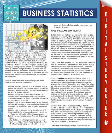 Business Statistics (Speedy Study Guides) - cover